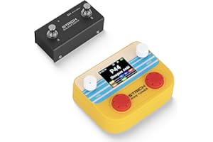STRICH Pipe Tones Pocket Multi Effects Guitar Pedal with Foot Pedal for Guitar & Bass, 10 Effect Modules, 125 Effects, 40s Lo