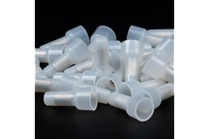 AIRIC Closed End Crimp Connectors 16-14 AWG 100 Pcs Wire Splice Caps Electrical Connector Terminals Copper Core and Nylon Wiring Cap Crimps Terminal for 16,14 Gauge Wires,(CE2)