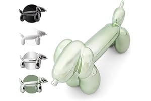 Reimagine Discovery Dachshund Decor, Weiner Dog Stuff, Home Decor Jeff Koons Balloon Dog Sculpture, Cute Desk Decor for Dog Moms or Dog Dads, Work from Home Must Haves, Gifts for Dog Lovers (Green)