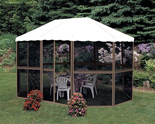 Gazebo Penguin 4131014 Four Season Oblong Gazebo, 13 by 9', Sand/White