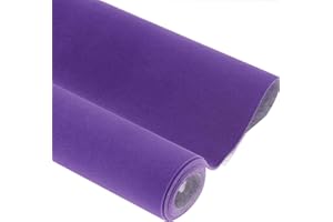 CHENGZHG Self Adhesive Velvet Flocking Liner for Jewelry Drawer Art Crafts DIY Project Velvet Fabric Peel and Stick Drawer Velvet Liner 17.7" x 78.7" (Purple)