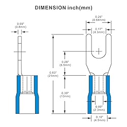 Baomain Insulated Fork Spade Wire Connector