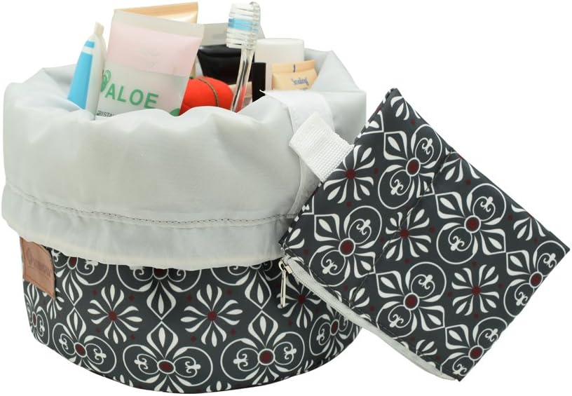 Beautistyle Large Cosmetic Travel Bag,Waterproof Toiletry Bag for Women,Barrel Makeup Bag.
