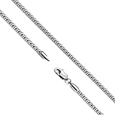 AmyRT Jewelry 2.5mm Womens Mens Titanium Steel Rolo Cable Wheat Chain Link Necklace 16 to 30 in