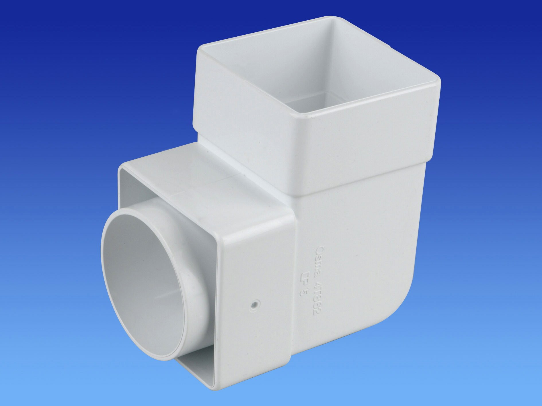 Wavin OSMA 4T862 White Pipe Bend/Elbow - 87.5 deg for 61mm Square downpipes
