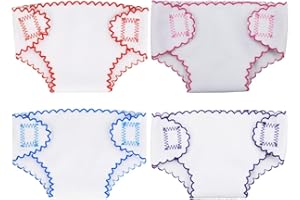 Totority 4Pcs Cloth Diapers, Doll Diapers Underwear Baby Doll Diapers Girl Bibs Girls' Clothing Sets Girls Doll Shoes Baby Pr