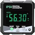 Lancoon Digital Inclinometer, Angle Finder with LCD Bevel Gauge Protractor Backlight Magnetic Base High Accuracy Waterproof Battery Measuring Tool for Woodworking