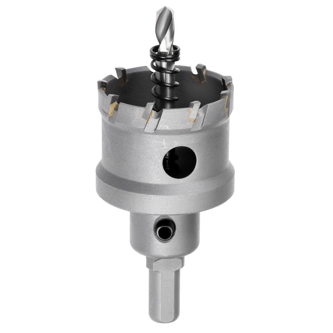 sourcingmap Carbide Hole Saw Drill Bit, 42mm Hole Cutter for Stainless Steel Alloy Cast Iron Copper Metal Sheet, with Limit Step