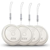 Air Tracker Tags-4 Pack Compatible with Apple Find My Bluetooth Item Finder(iOS Only), IP67 Waterproof, Replaceable Battery, Long-Range Smart Tag for Wallet, Keys, Bags, Pets, Luggage White