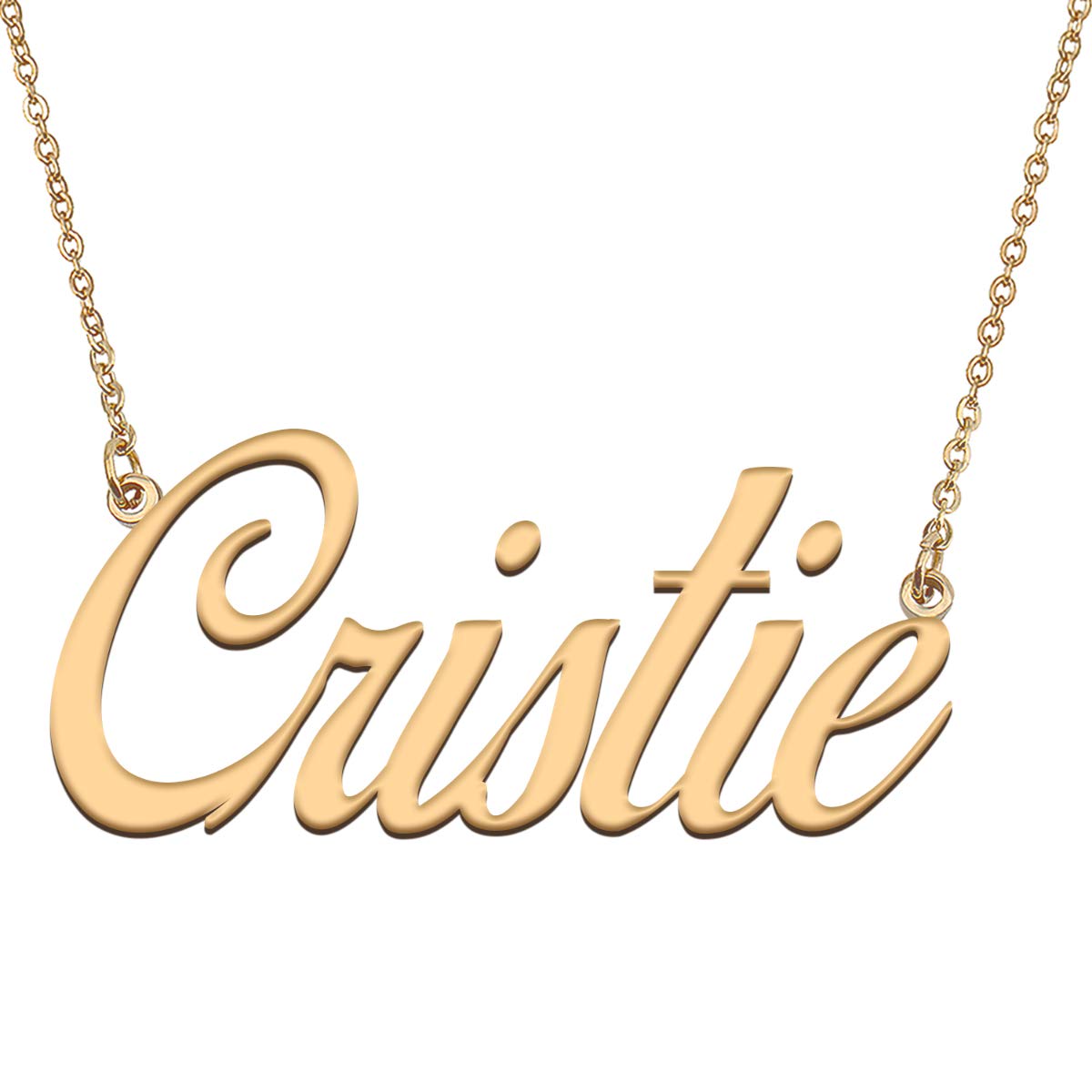 HUAN XUN Customized Custom Simple Any Name Necklace