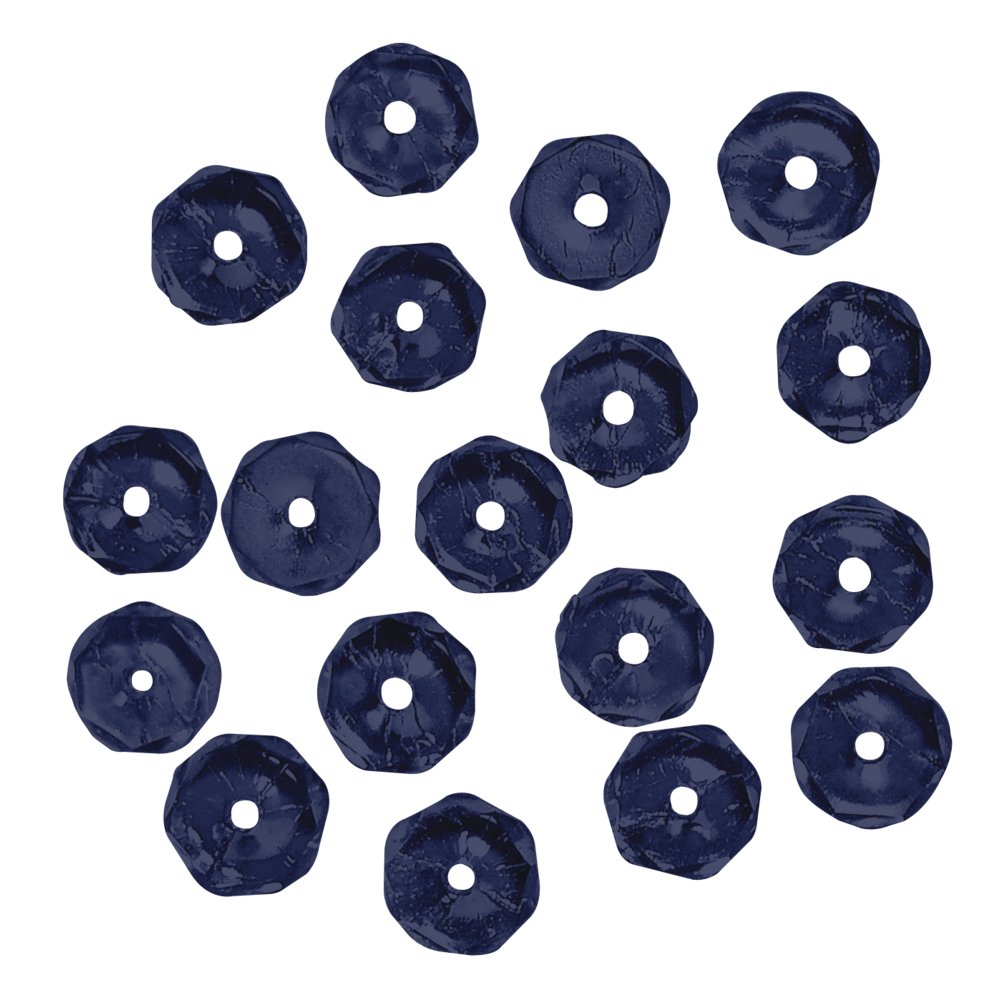 Rayher 14202850 Glass Cut Beads, 3 mm, Iridescent Box of 100, Onyx