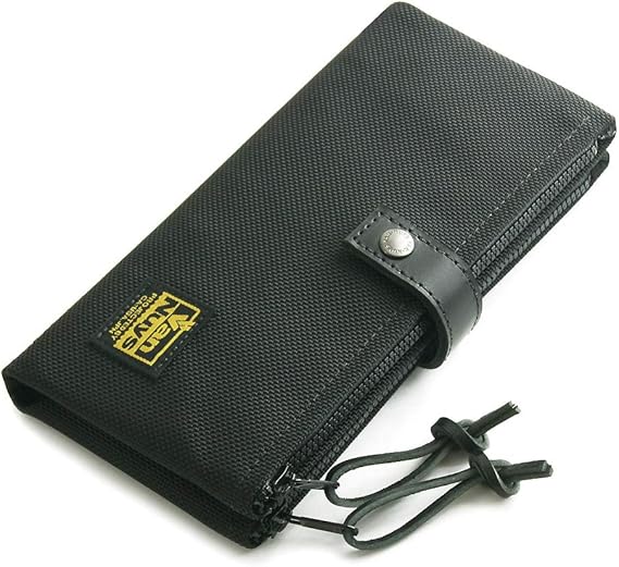 Amazon Co Jp バンナイズ Vannuys ダブルファスナーウォレット バリスティックナイロン製 ブラック 服 ファッション小物