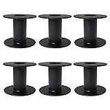 Plastic Spool RLECS 6pcs 71mm Black Bobbin Empty