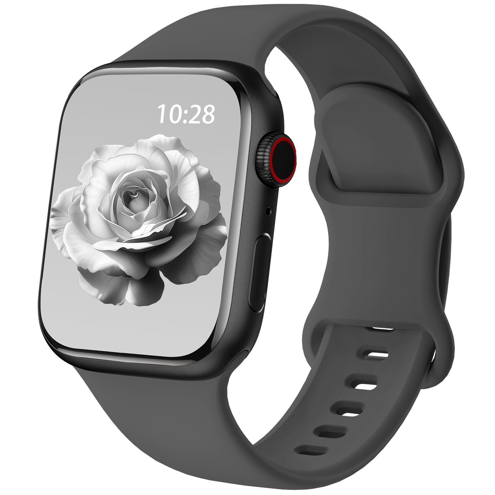 Sport Silicone Band Compatible with Apple Watch Bands 38mm 40mm 41mm 42mm 44mm 45mm 46mm 49mm for Women Men, Soft Wristband Water-proof Strap for iWatch Bands Series 11 10 9 8 7 6 5 4 3 2 1 Ultra SE