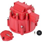 HEI Distributor Cap and Rotor Replacement For K549 SBC 283 305 307 327 350 400 BBC 454 396 427 Red Male Large Distributor Cap Rotor Kit