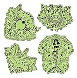 Inkadinkado Stamping Gear Cling Stamps, Vintage Tattoos