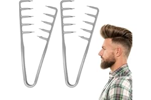 Texture Comb, 2 pcs Parting Wide Tooth Styling Comb, Roots Volume Tool, Men Pompadour Hairstyling Combs, Bangs Seam Grooming 