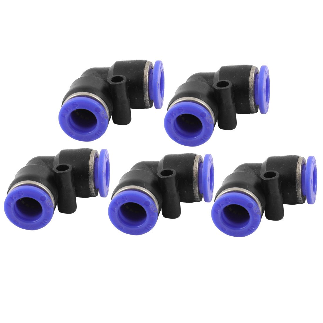 Sourcingmap 5Pcs Air Pneumatic 10mm L Shaped Push in Elbow Connector Tube Fittings