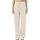 FAIABLE Women's Wide Leg Sweatpants Fleece Lined Sweatpants Baggy Straight Leg Lounge Pants Outfits Athletic with Pockets