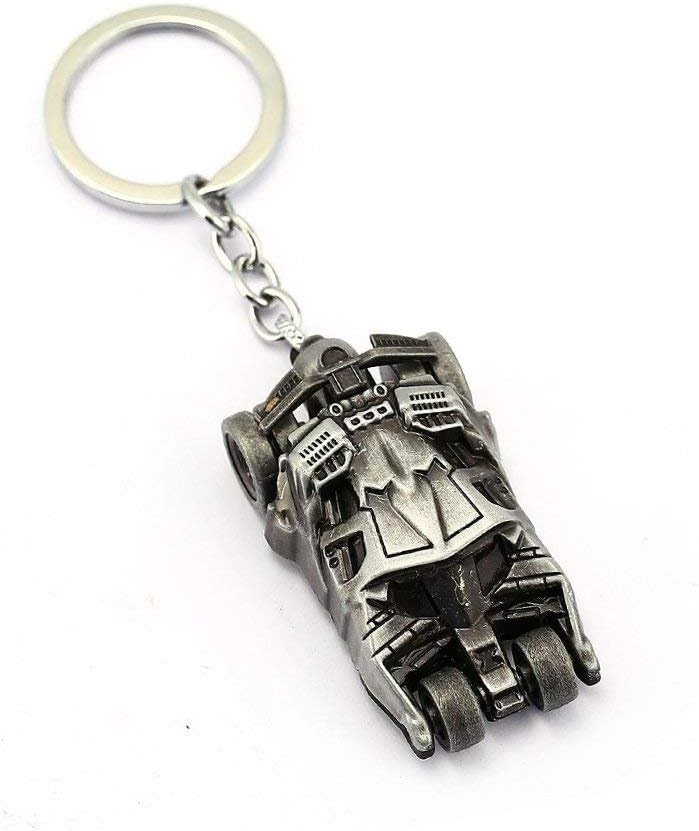 RJMSAS Batman Begins Muscle Car Silver Keyring & Keychain | Key Ring for Car Bike Home Keys | Key Chain for Kids Men Women Boys Girls