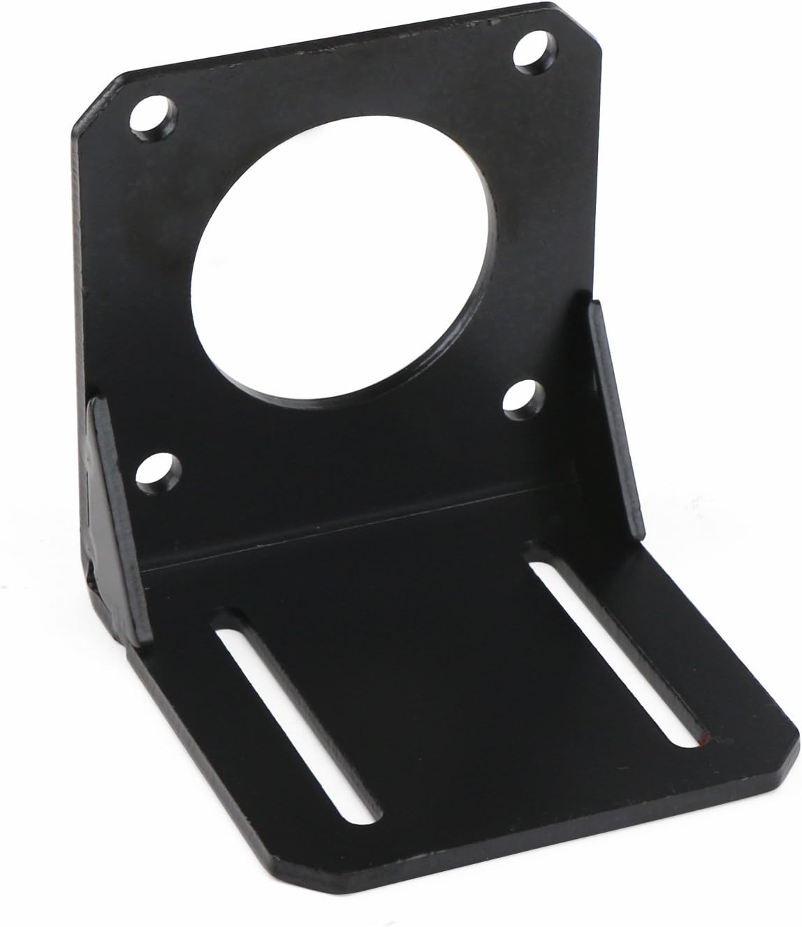 DROK 2Pcs Steel Black Nema 23 Stepper Motor Mount Bracket, Strong 57 Stepper Motor Holder Fixed Seat - - 