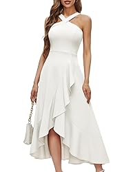 Bbonlinedress Women White Wedding Cocktail Halter