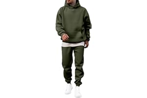 JMIERR Men's 2 Piece Outfits Hoodie Sweatshirt Tracksuit & Joggers Sweatpants Sweatsuit Set