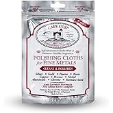 Cape Cod Polishing Cloths for Fine Metals | Jewelry Cleaner and Tarnish Remover | Silver Polishing to a Brilliant Shine | Foi