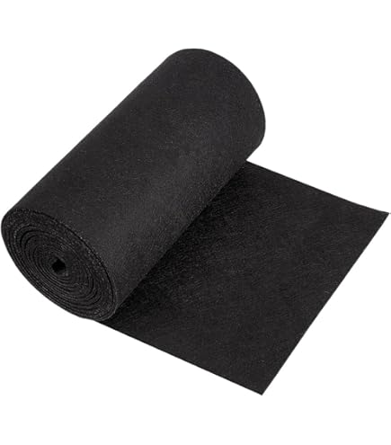 BENECREAT Black Felt Roll - 15.7x118 Inches, 0.9mm Thick Nonwoven Fabric For Crafts, Costumes & Sewing