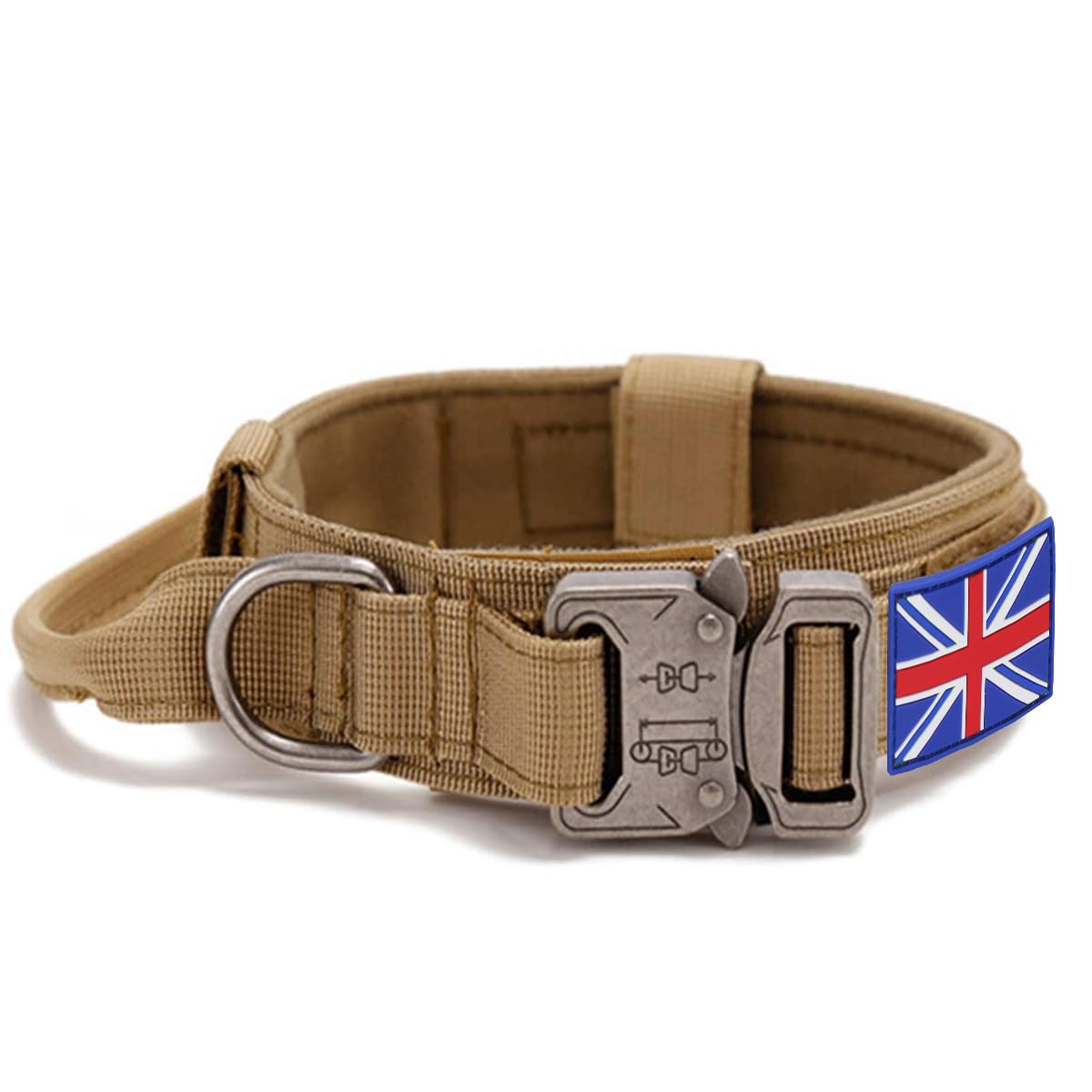 Tactical Dog Collar - YoothBro K9 Military Nylon Dog Collar with Heavy Duty Metal Buckle for Medium Large Dogs M