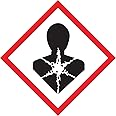 Accuform LZH609PS2 GHS Pictogram Label, Health Hazard, 1" Length x 1" Width, Adhesive Coated Paper, Red/Black on White (Roll of 250)