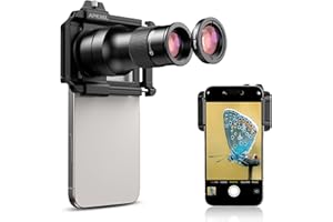 Evil eye 2 in 1 Phone Camera Lens Kit, 6X Telephoto Lens & 150mm Macro Lens with Universal Lens Clip, Phone Lens Attachment for iPhone and Andriod