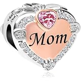CharmSStory Rose Gold Wife Heart Bead - Love Charms For Bracelets (Ideal Gift)