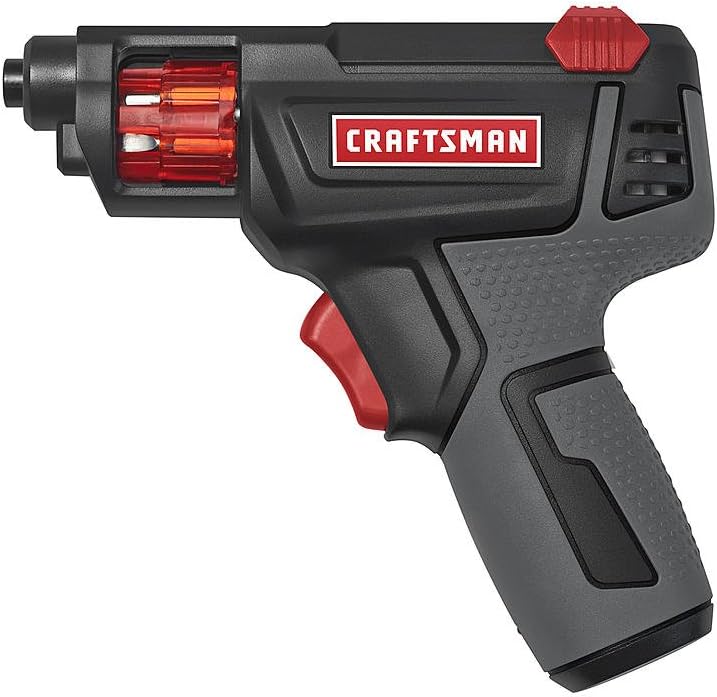 Craftsman 4V Lithium ion Slide Screwdriver With Bits & 2 Bit Drive Extenders Bundle