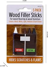 LORD C Wood Filler Sticks 5 Pack Wax Touch Up Color Set Brown Black White view 5