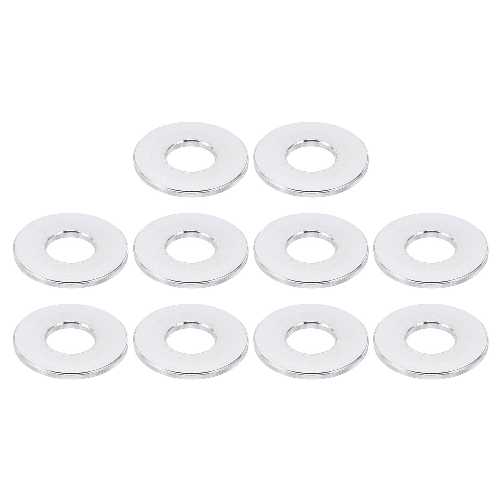 PATIKIL M8 Aluminum Spacers, 10 Pcs Metal Spacer Aluminum 8.5mm ID x 20mm OD x 1.5mm L Aluminum Spacer Screw Standoff Round for 5/16" or M8 Screw Bolts