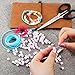 PP OPOUNT 1200 Pieces 6 Styles Letter Beads Acrylic Alphabet A-Z Cube and 2 Styles Round Beads with 3 Roll Elastic String Cord and 1 Piece Beading Needles for Necklace, Bracelet, Jewelry Making