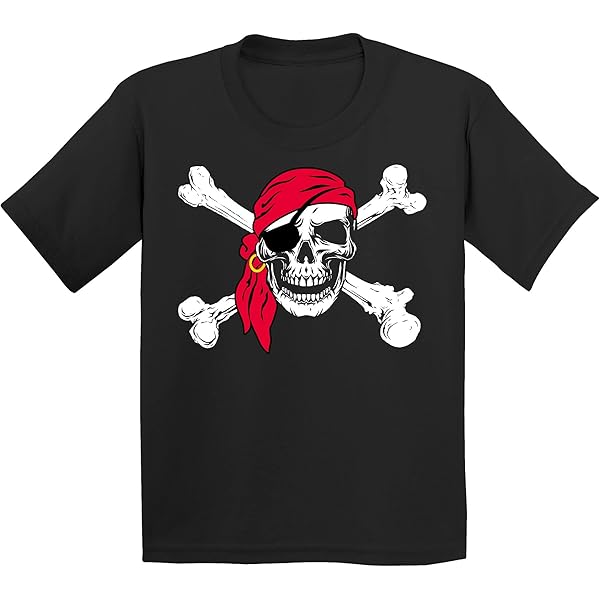Amazon.com: shop4ever Pirate Skull & Crossbones Youth's T