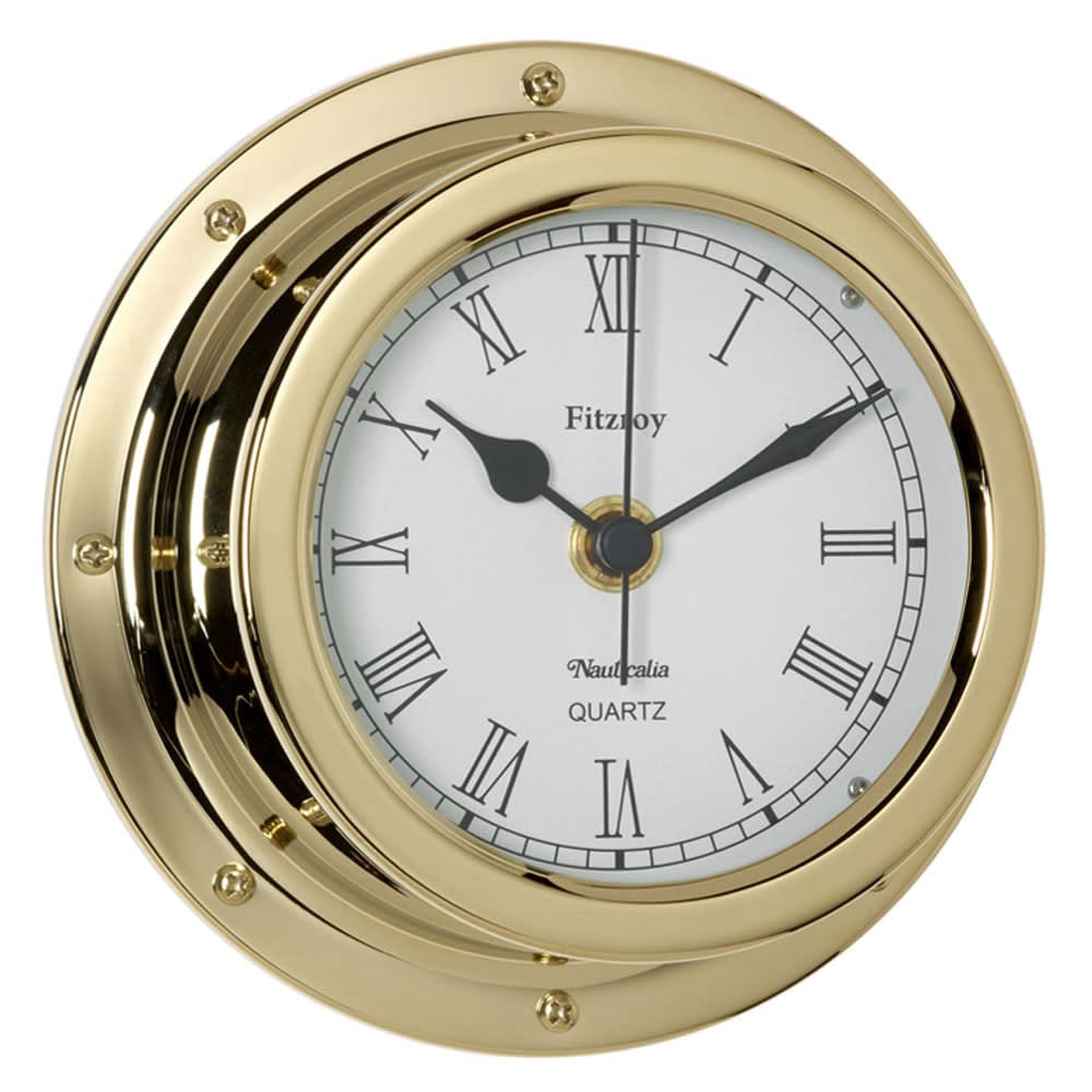 Fitzroy QuickFix Clock, Brass