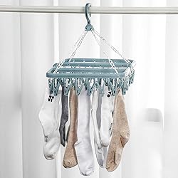 alladaga Clothes Drying Hanger with 32 Clips and