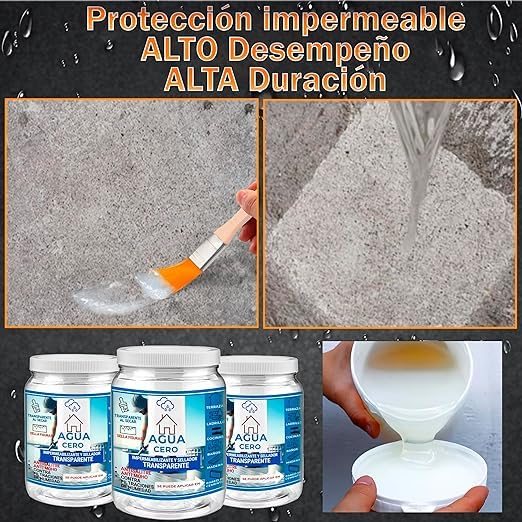 Sellador Transparente Impermeabilizante, 4 Litros Agua Cero, Impermeabilizante para Techo, Reparación de Recubrimiento, Sellador de grietas Aislante Lluvia, Cero Fugas