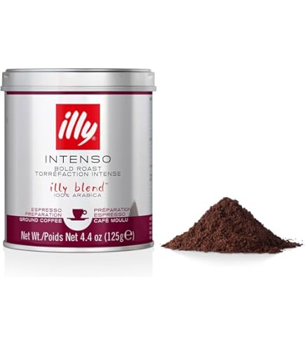 Amazon.com : illy Intenso Espresso Ground Coffee, Dark Roast