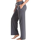 ALLZERO Women's Wide Leg Yoga Pants with 4 Pockets High Waisted Casual Pants Soft Workout Lounge Pants 28''