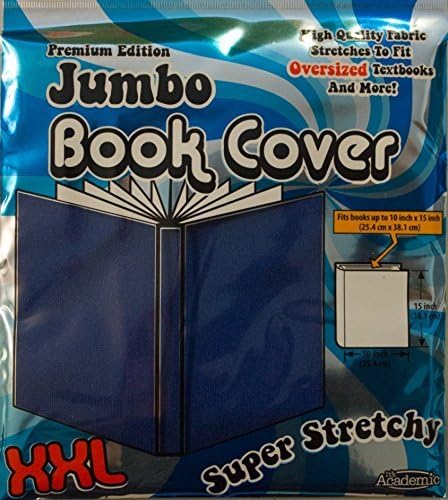 It's Academic Premium Edition Super Stretch Book Cover: Navy Blue - Fits 10" X 15" Textbooks Guaranteed!