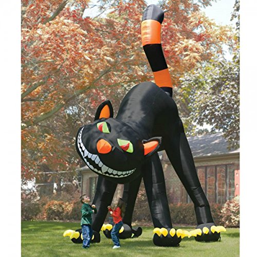 20 Foot Halloween Inflatable Black Cat For Yard Decoration