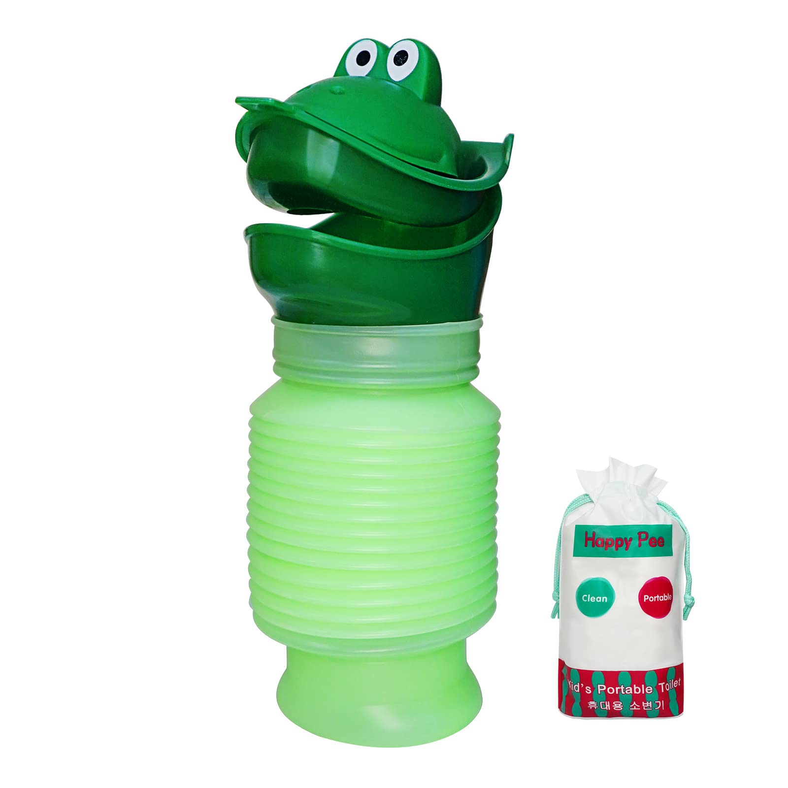 Emergency Urinal, Shrinkable Urinal, Male Female Kids Portable Mobile Toilet Potty Pee Urine Bottle for Outdoor Camping Car Travel with Carry Bag