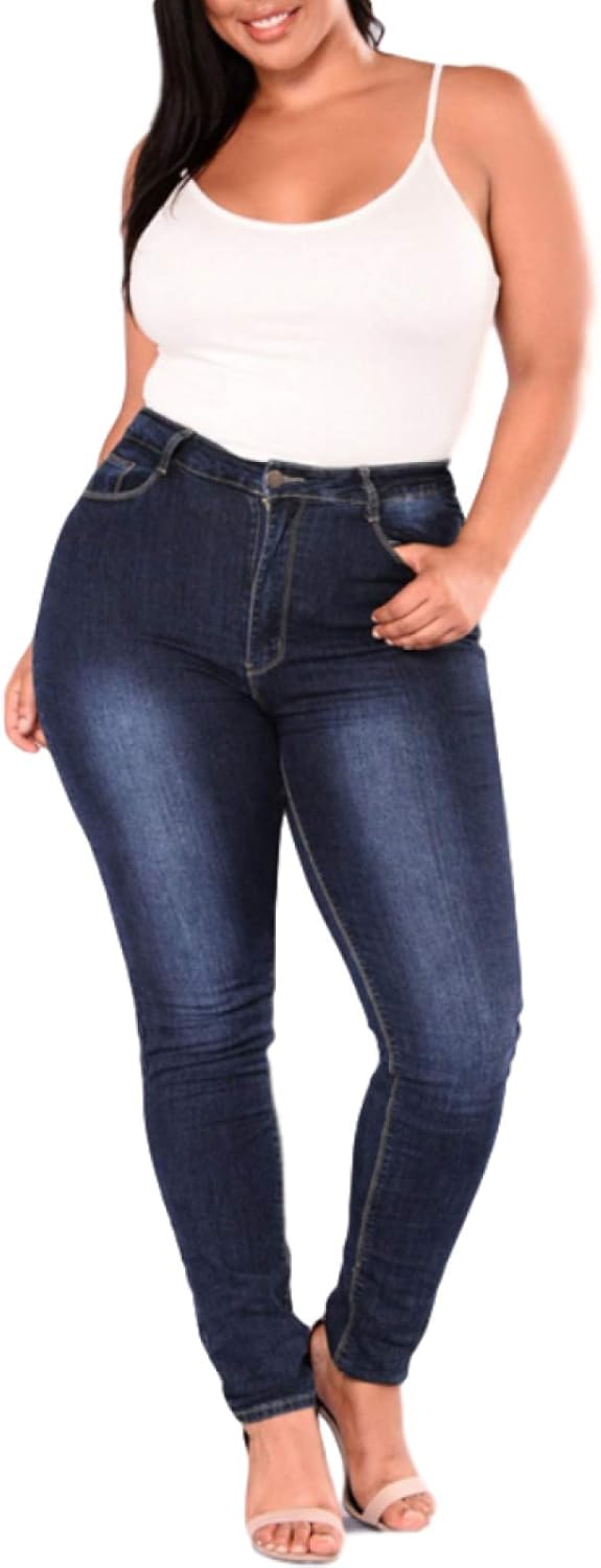 Women's Plus Size Classic High Rise Tapered Jean Fashion