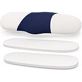 Menlo Park Lumbar Support Pillow for Sleeping, Lower Back Pain Relief | Memory Foam Bed Rest Waist Pillow with Cooling Breathable Pillowcase, Sciatica Support, 2.4"-3.2" Custom Height,Non-Slip Base