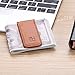 GH GOLD HORSE Slim Magnetic Money Clip Leather Minimalist Business Card Holder for Men, Brown