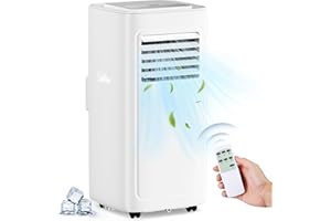 EUHOMY 8,000 BTU Portable Air Conditioner Floor Room AC Unit with Cool, Dehumidifier, Fan Mode,Portable Cooling AC Unit with Installation Kit with Remote Control up to 350 sq. ft.,White